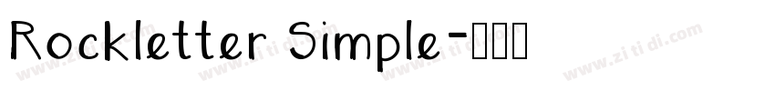 Rockletter Simple字体转换